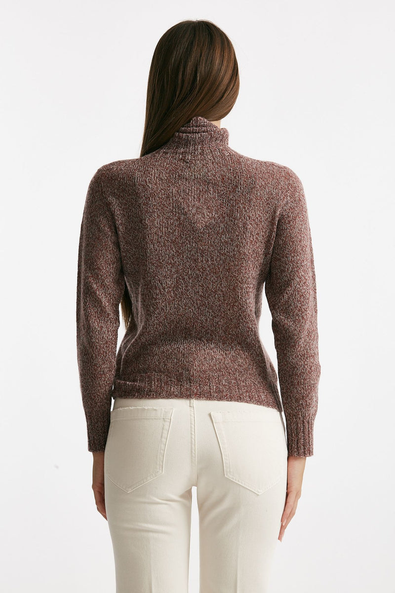 Maglia slim mouliné in cachemire women Be you - 4