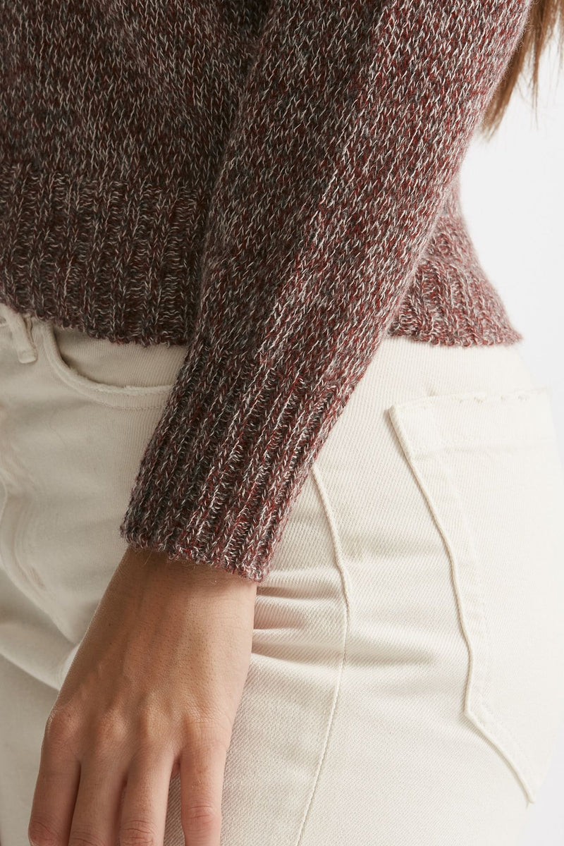 Maglia slim mouliné in cachemire women Be you - 6