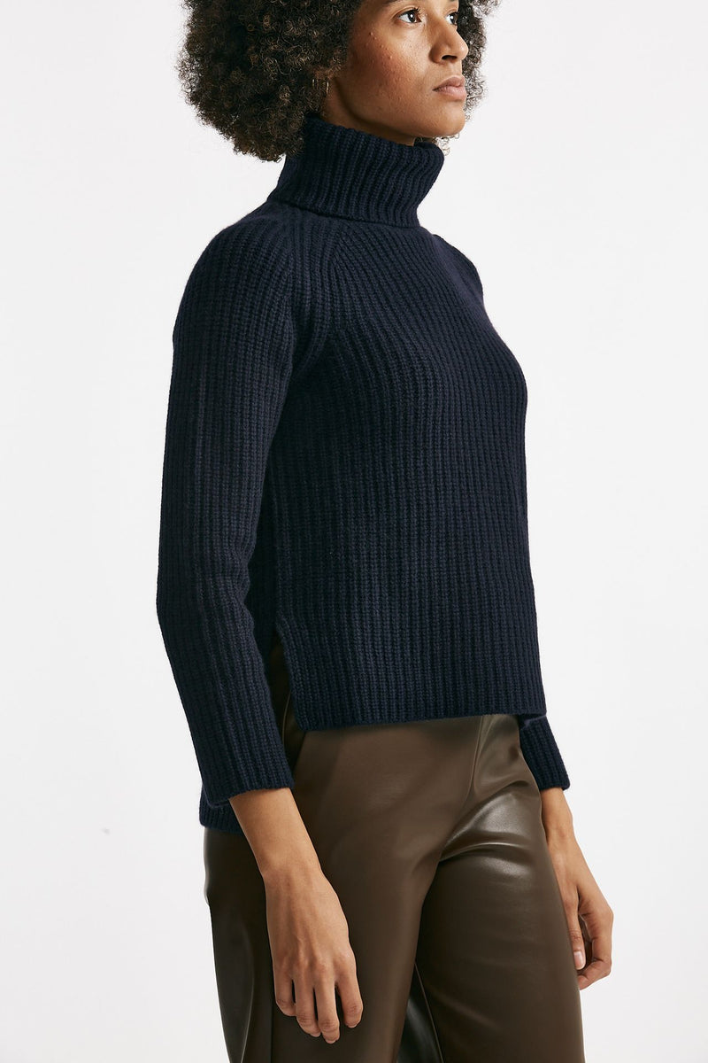 Maglia lavorata in cachemire blu women Be you - 3