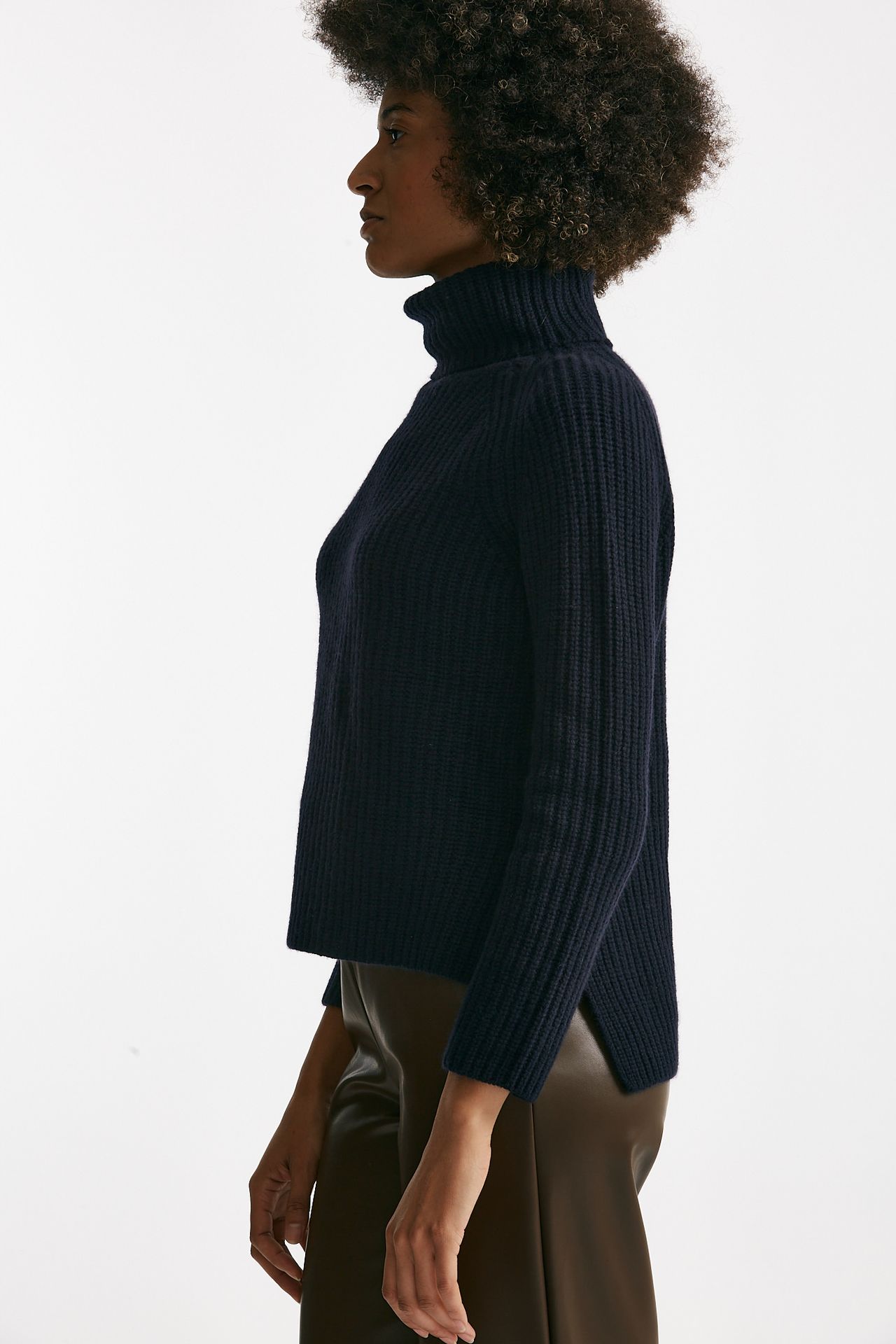 Maglia lavorata in cachemire blu women Be you - 1