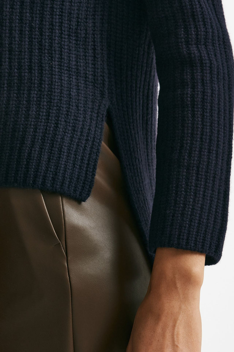 Maglia lavorata in cachemire blu women Be you - 6