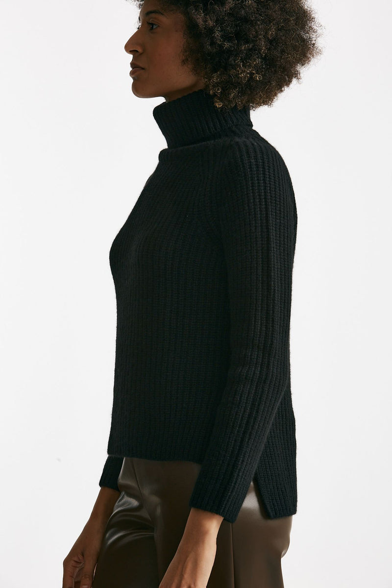 Maglia lavorata in cachemire nero women Be you - 4