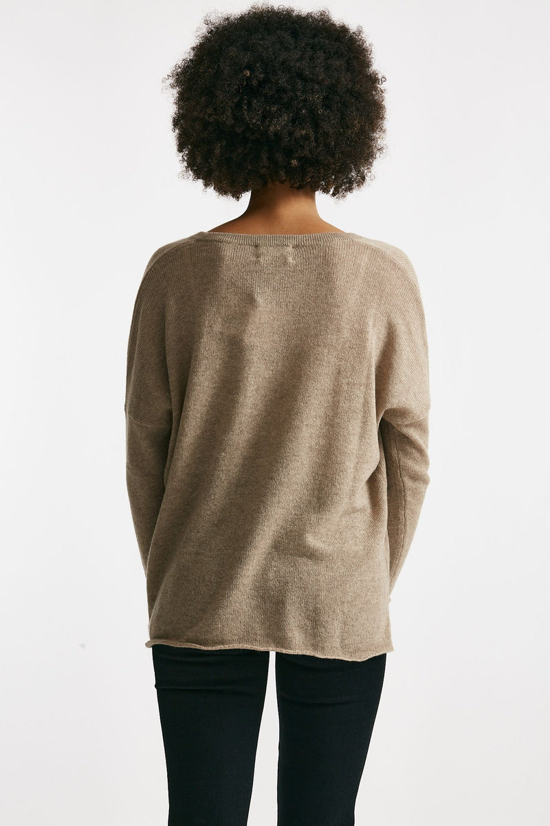 Maglia ampia in cachemire cammello women Be you - 3