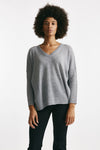 Maglia ampia in cachemire grigio chiaro women Be you - 2