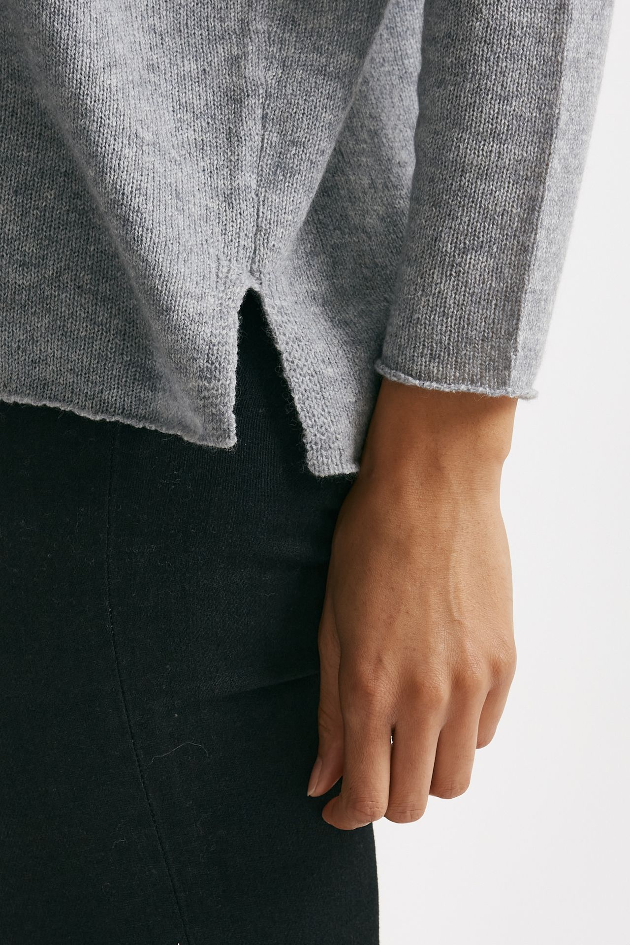 Maglia ampia in cachemire grigio chiaro women Be you - 4