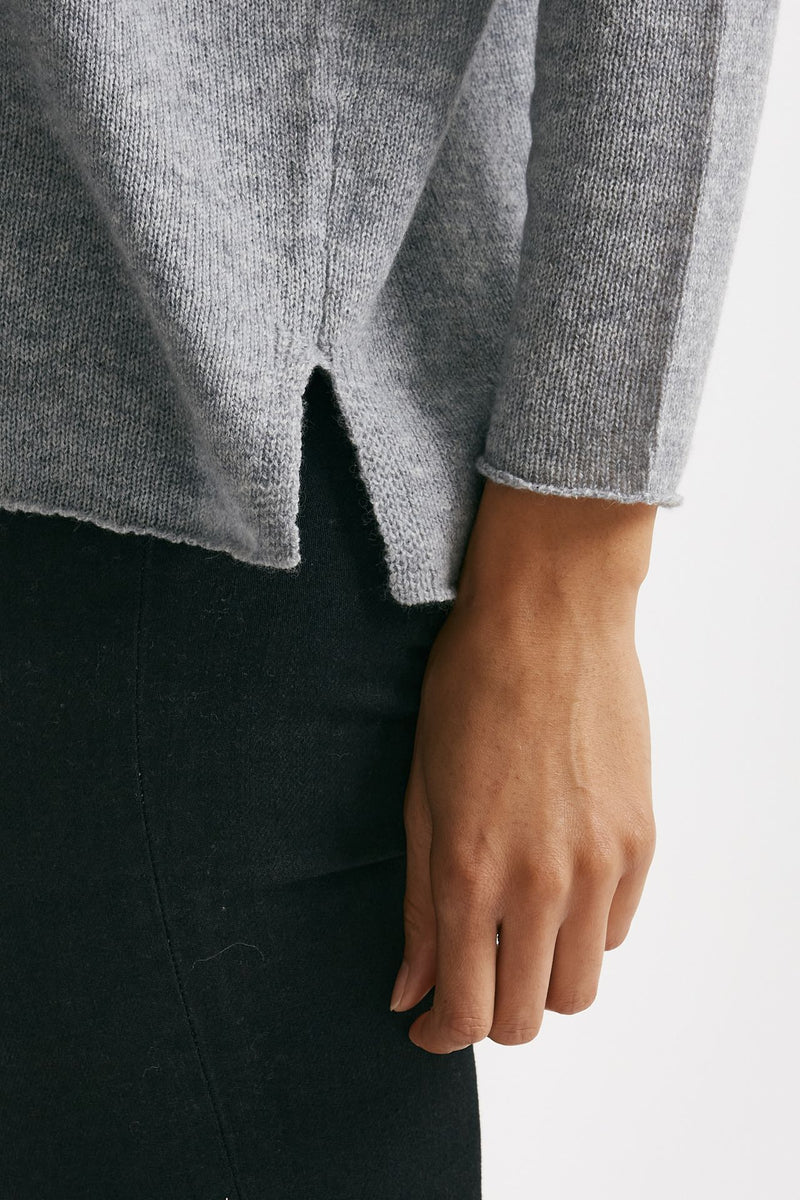 Maglia ampia in cachemire grigio chiaro women Be you - 4