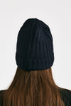 Cappello a coste in cachemire blu women Be you - 3