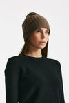 Cappello a coste in cachemire tortora women Be you - 2