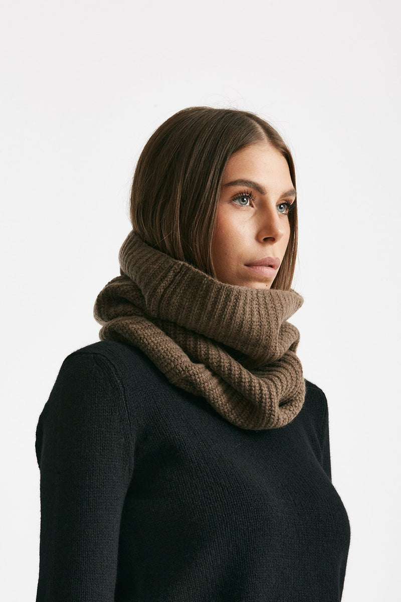 Collo a coste in cachemire tortora women Be you - 1