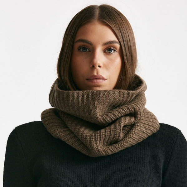 Collo a coste in cachemire tortora women Be you