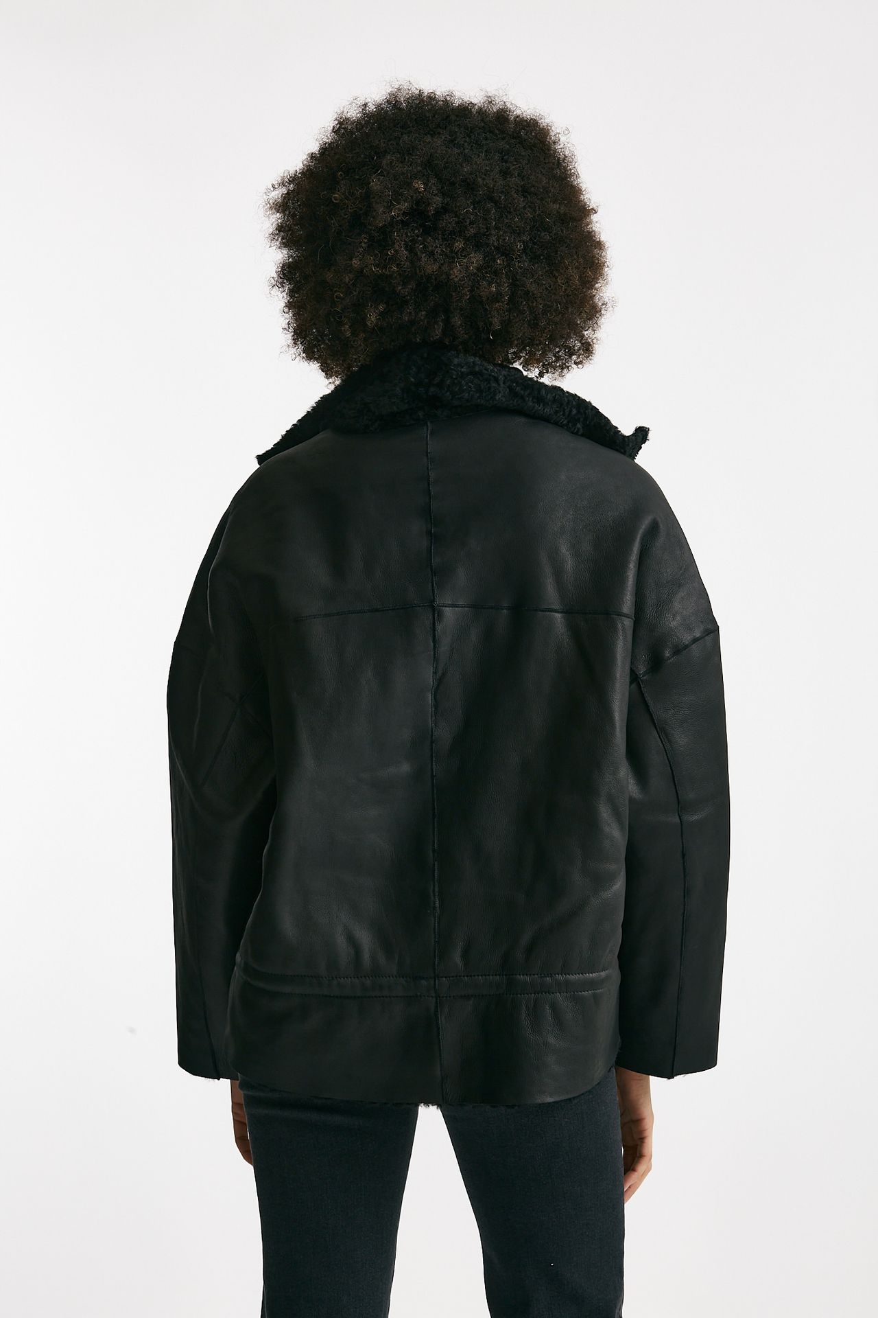 Giaccone reversibile in shearling nero women Giorgio brato - 4