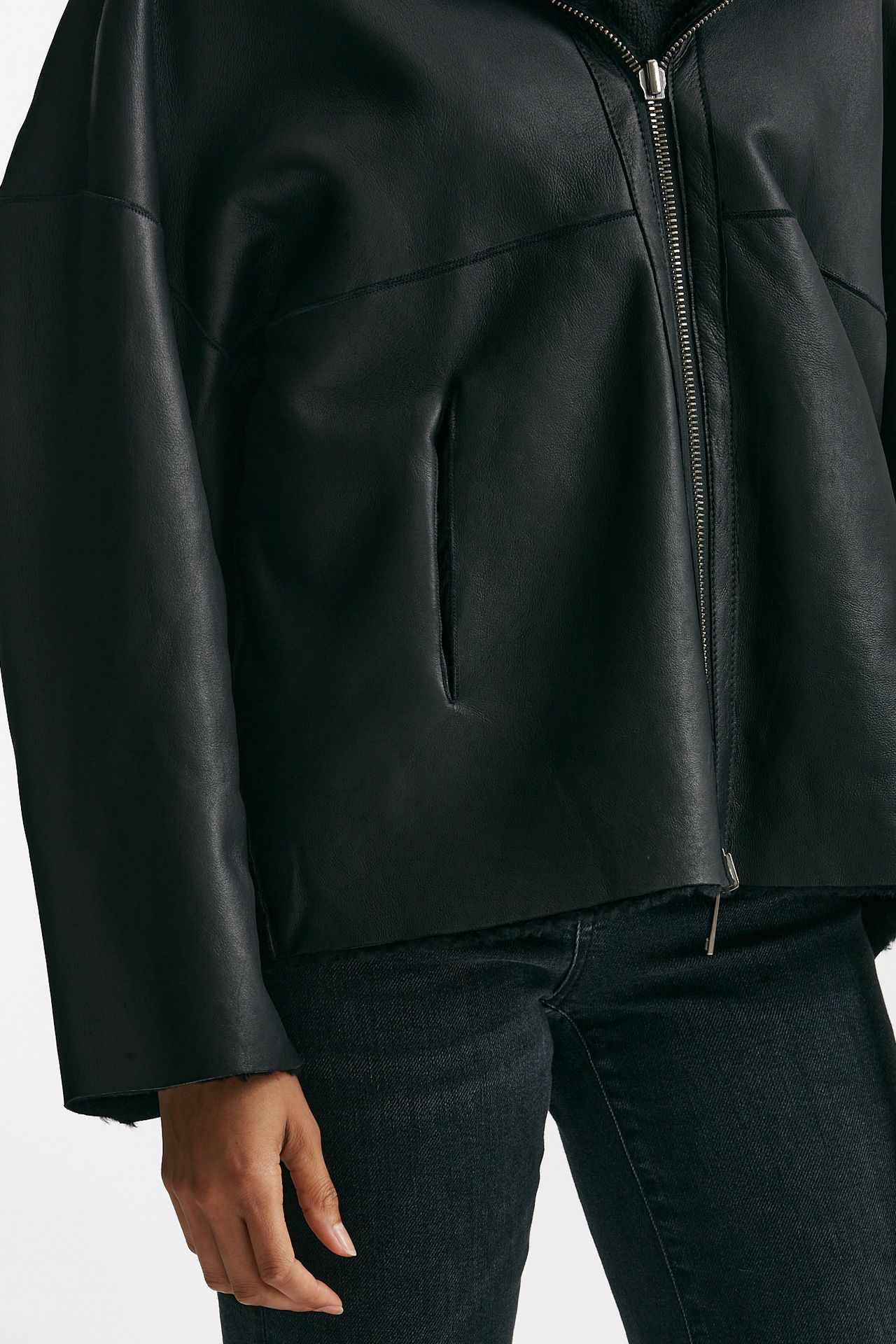 Giaccone reversibile in shearling nero women Giorgio brato - 7