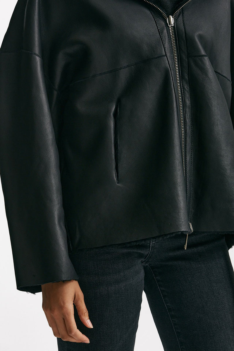 Giaccone reversibile in shearling nero women Giorgio brato - 7