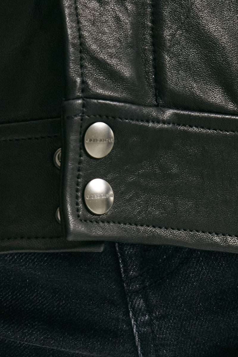Giubbino over in pelle nero women Giorgio brato - 7