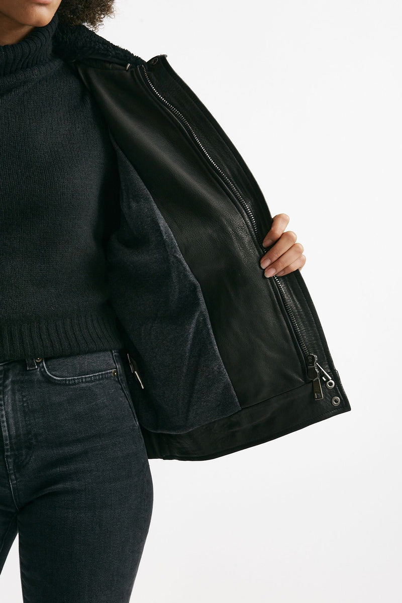 Giubbino over in pelle nero women Giorgio brato - 9