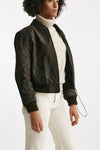 Bomber in pelle vegetale marrone women Giorgio brato - 1