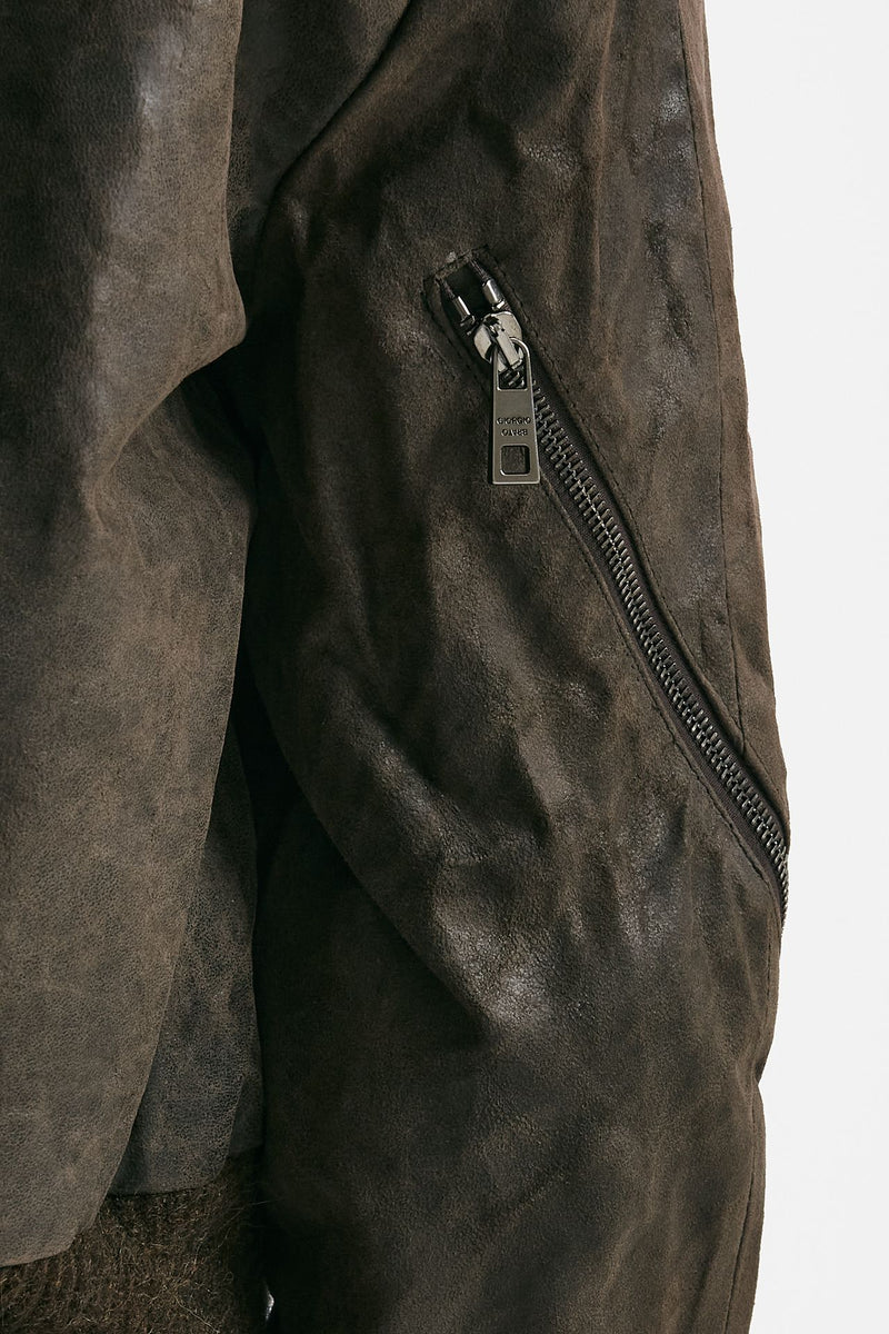 Bomber in pelle vegetale marrone women Giorgio brato - 4