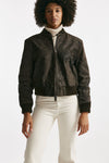 Bomber in pelle vegetale marrone women Giorgio brato - 9