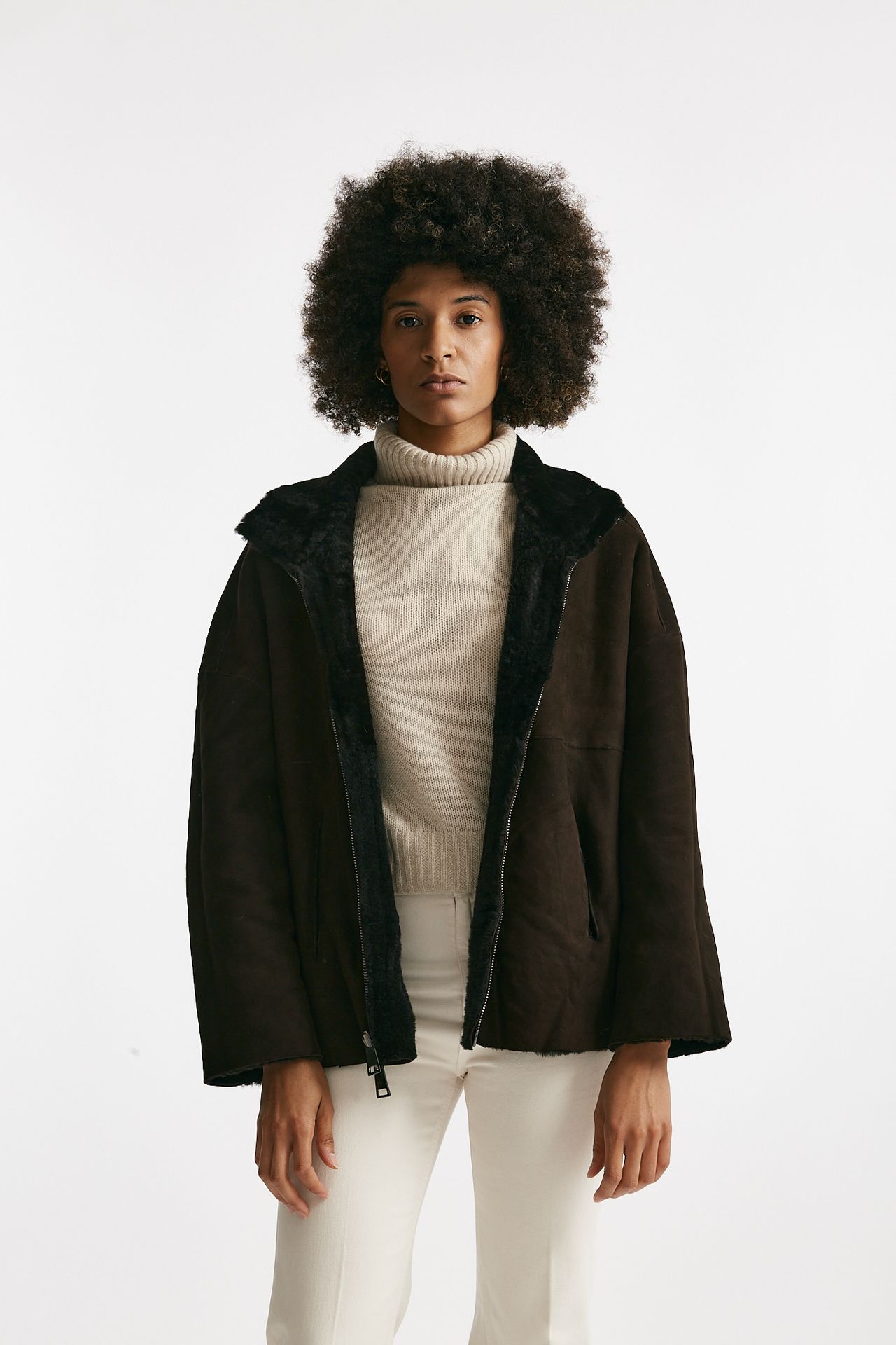 Giaccone reversibile in shearling testa moro women Giorgio brato - 3