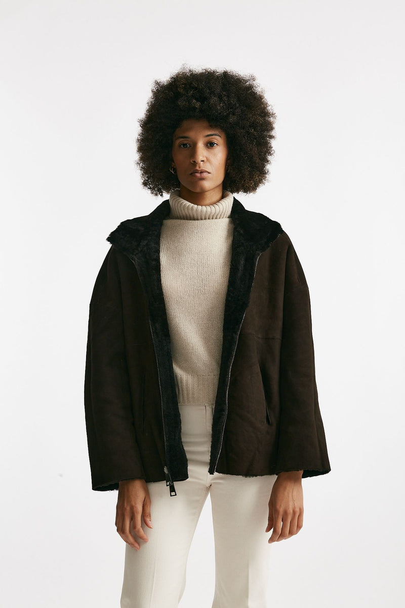 Giaccone reversibile in shearling testa moro women Giorgio brato - 3