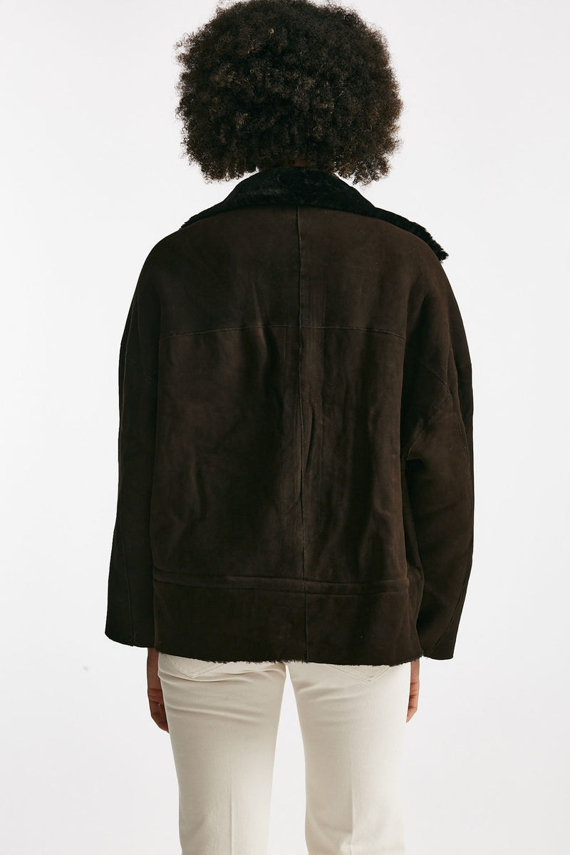 Giaccone reversibile in shearling testa moro women Giorgio brato - 5