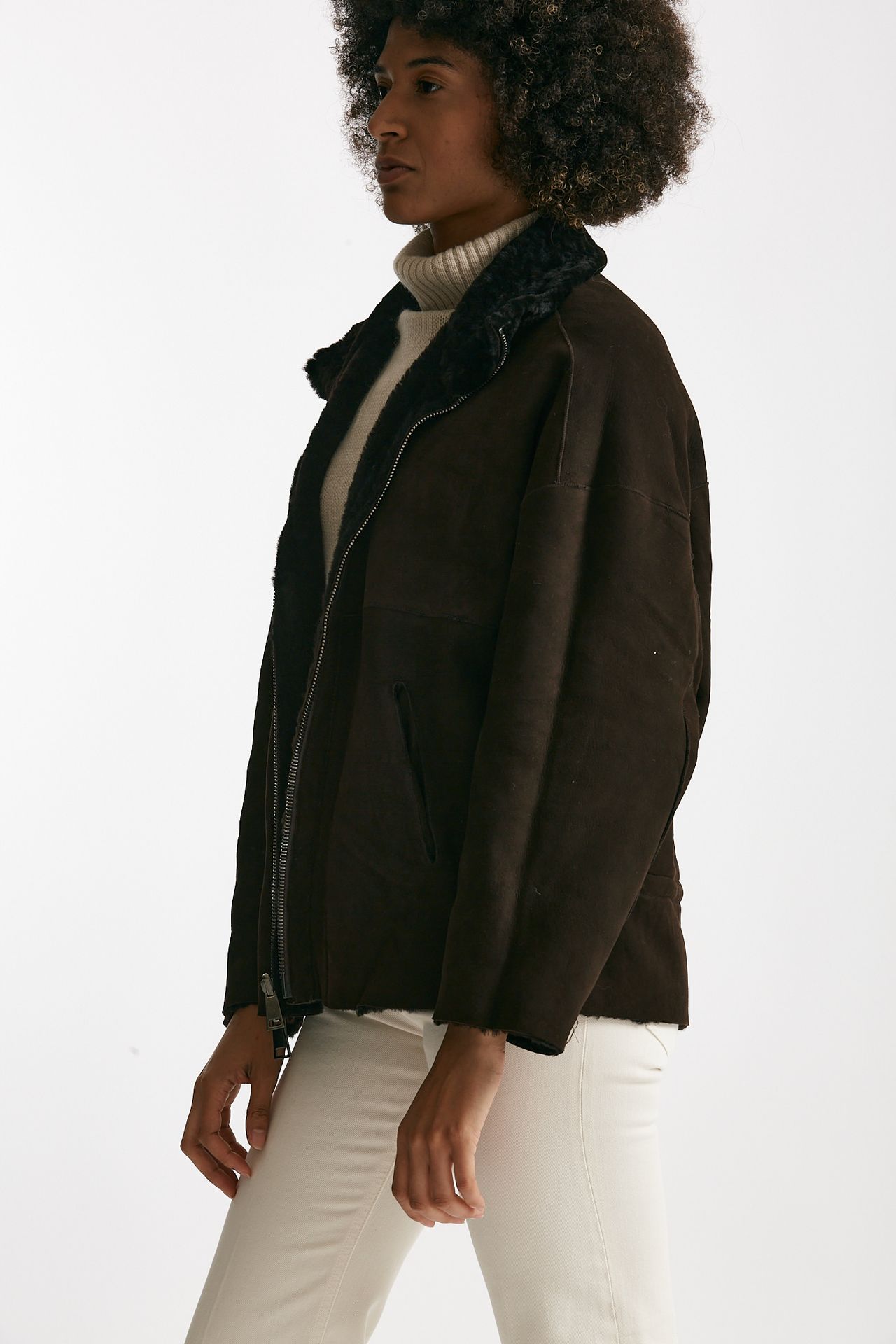 Giaccone reversibile in shearling testa moro women Giorgio brato - 7