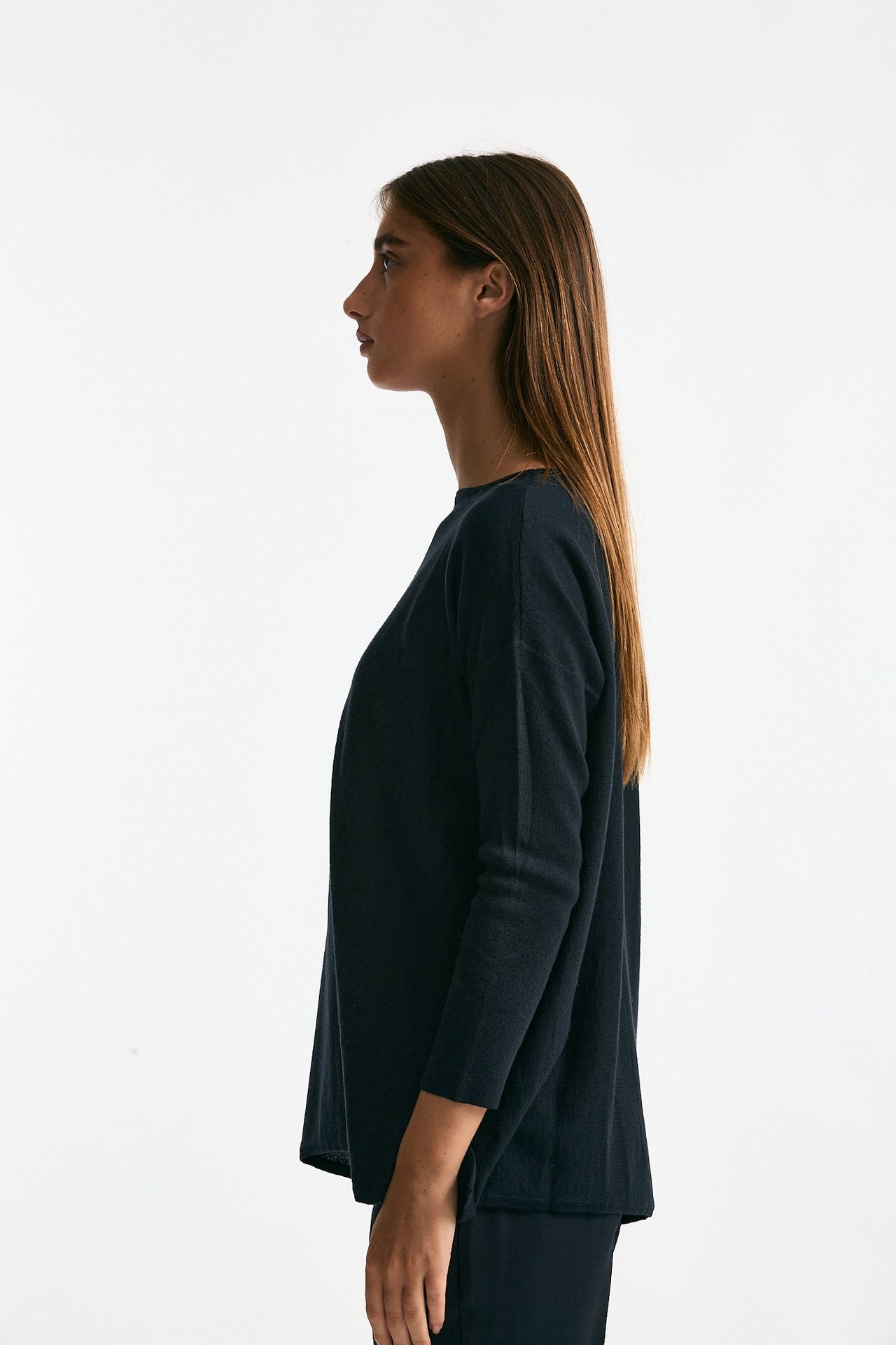 Maglia in seta e cashmere blu women Clouds - 3