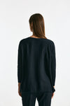Maglia in seta e cashmere blu women Clouds - 4