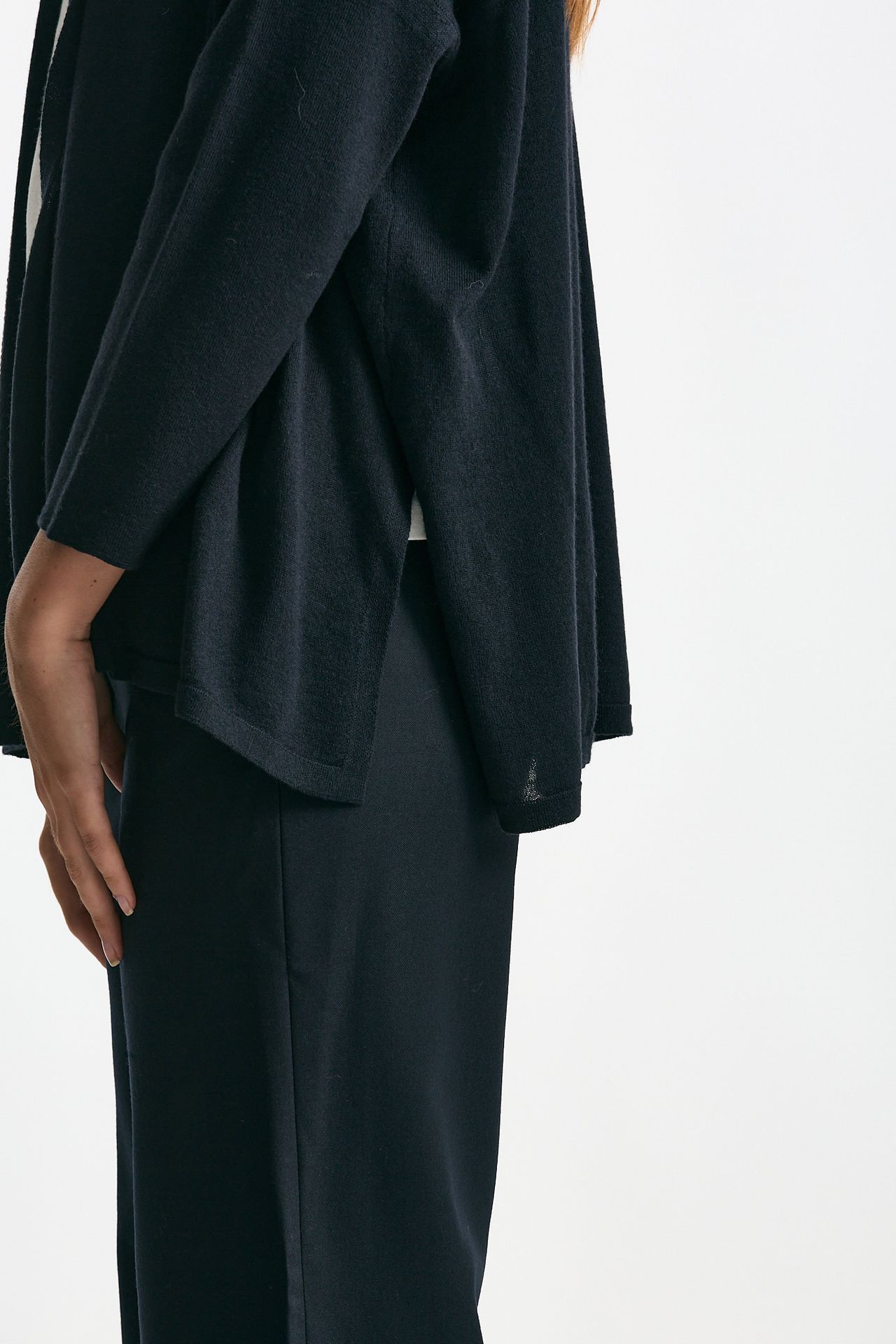 Maglia aperta in seta e cashmere blu women Clouds - 4