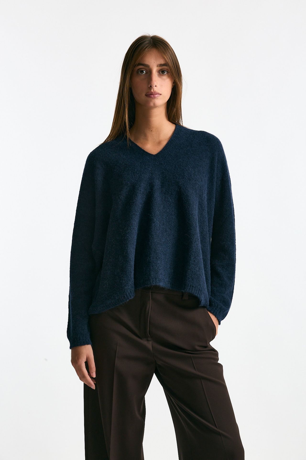 Maglia in alpaca blu women Clouds - 1