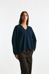 Maglia in alpaca blu women Clouds - 4
