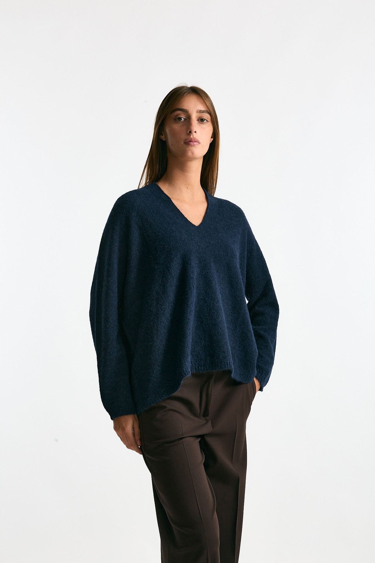 Maglia in alpaca blu women Clouds - 4