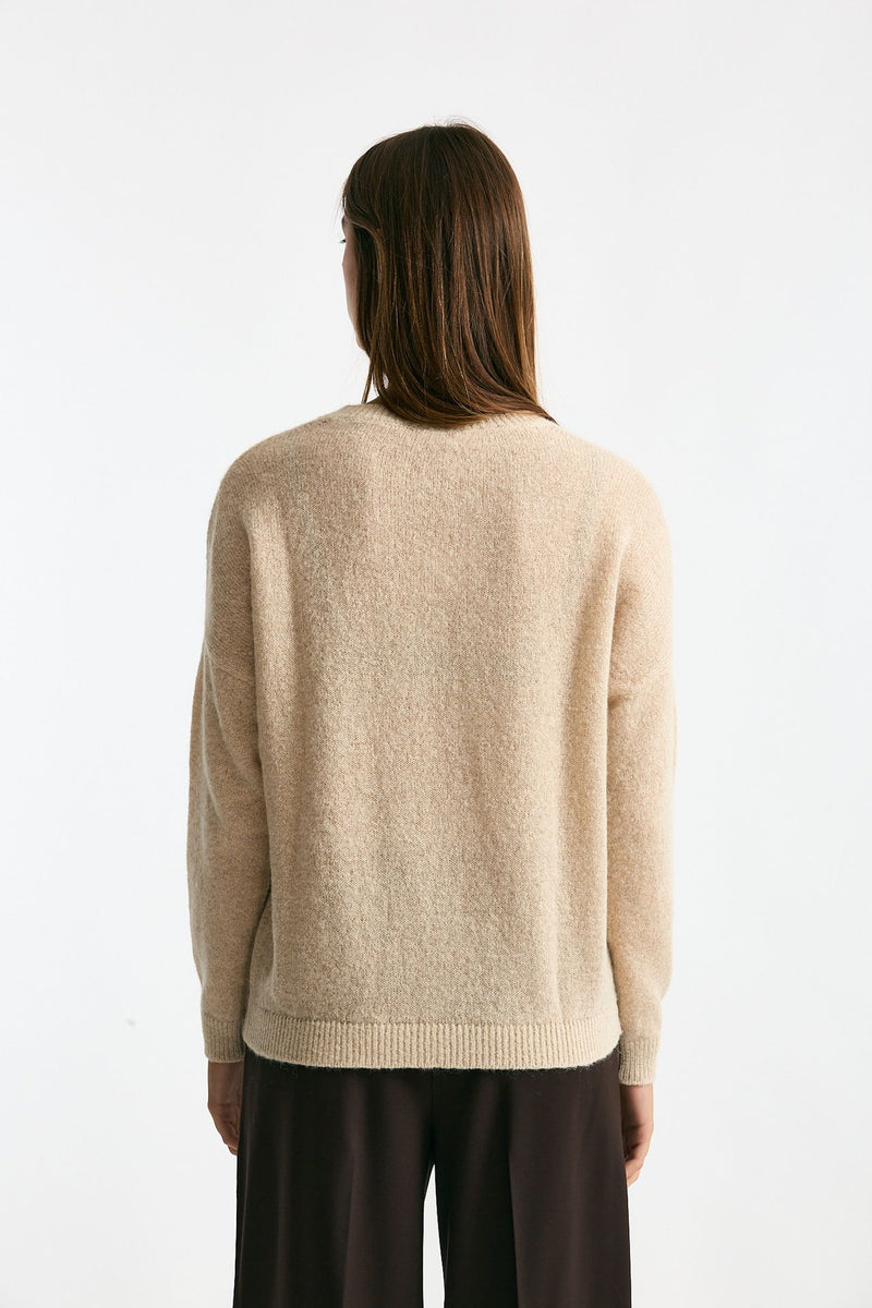 Maglia basic in alpaca beige chiaro women Clouds - 3