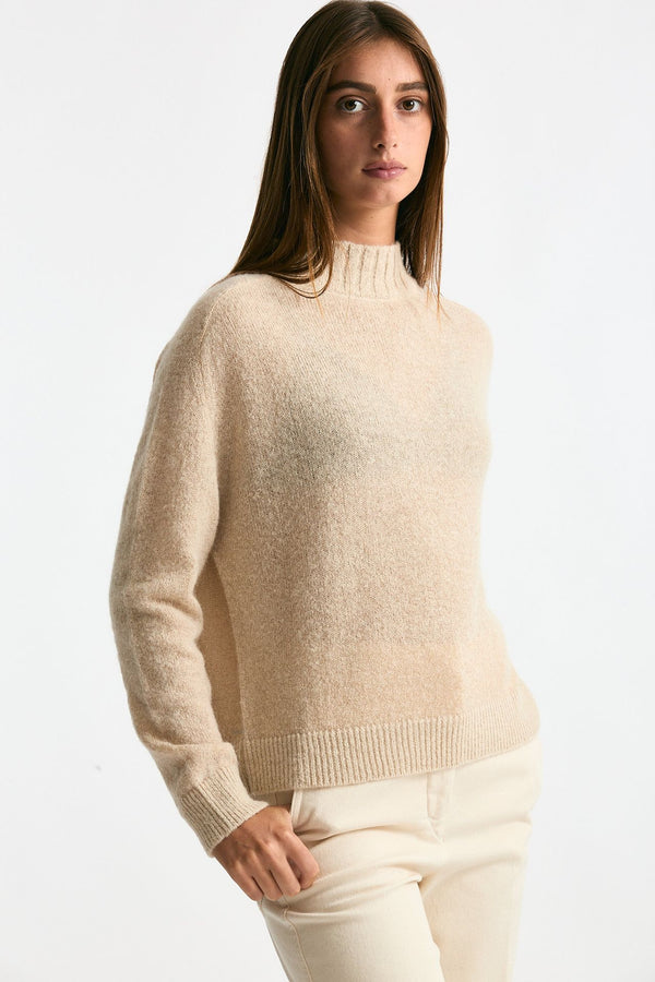 Maglia lupetto in alpaca beige chiaro women Clouds