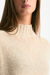 Maglia lupetto in alpaca beige chiaro women Clouds - 5