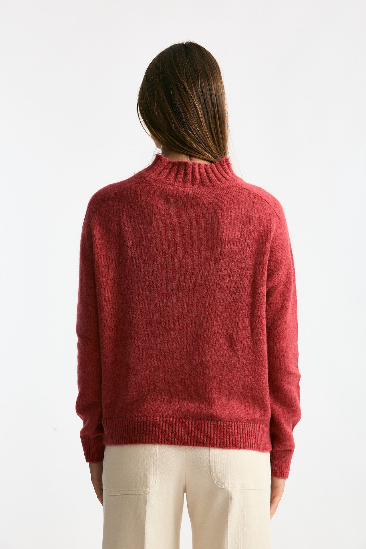 Maglia lupetto in alpaca fragola women Clouds - 3