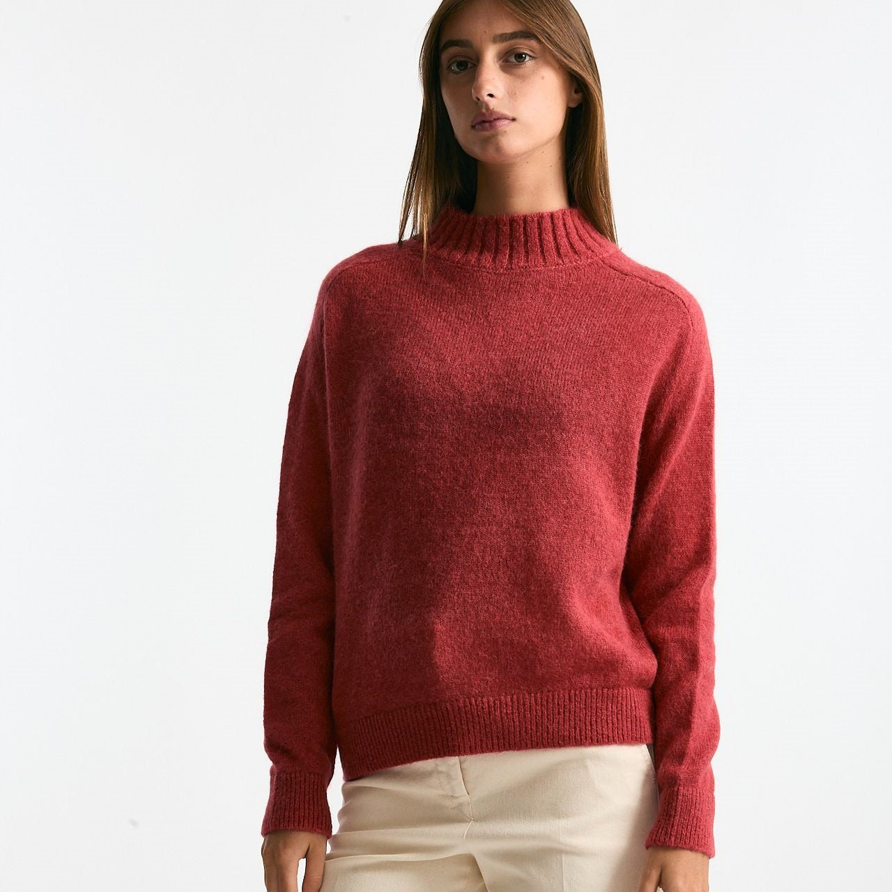 Maglia lupetto in alpaca fragola women Clouds - 7