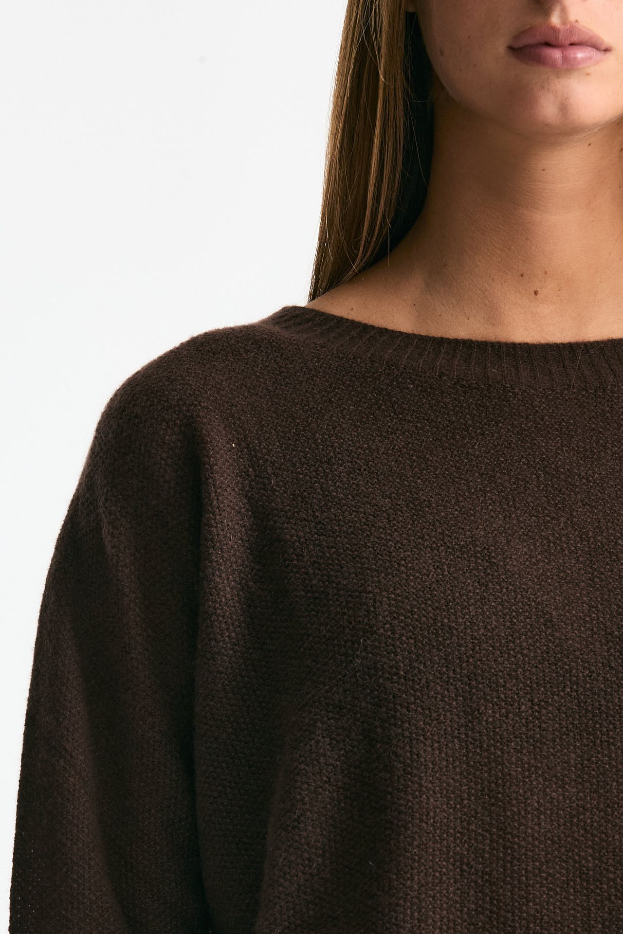 Maglia scollo in cashmere marrone women Clouds - 5