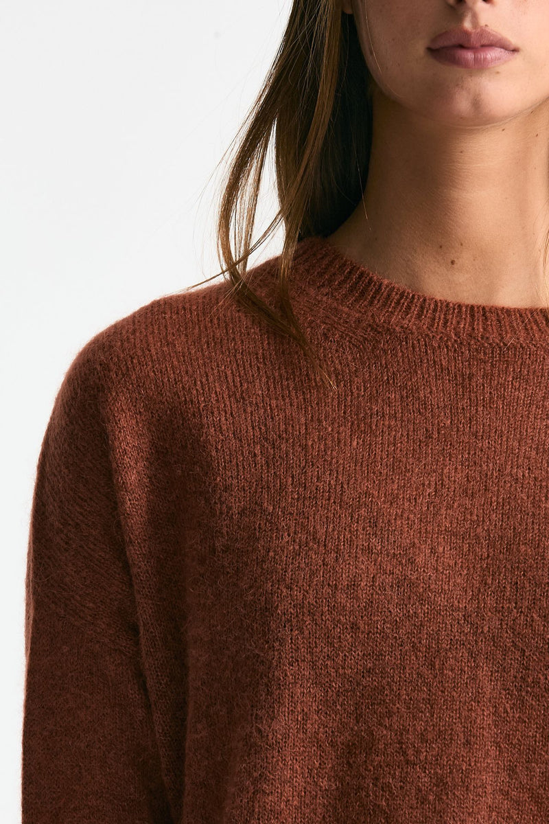 Maglia basic in alpaca mattone women Clouds - 4