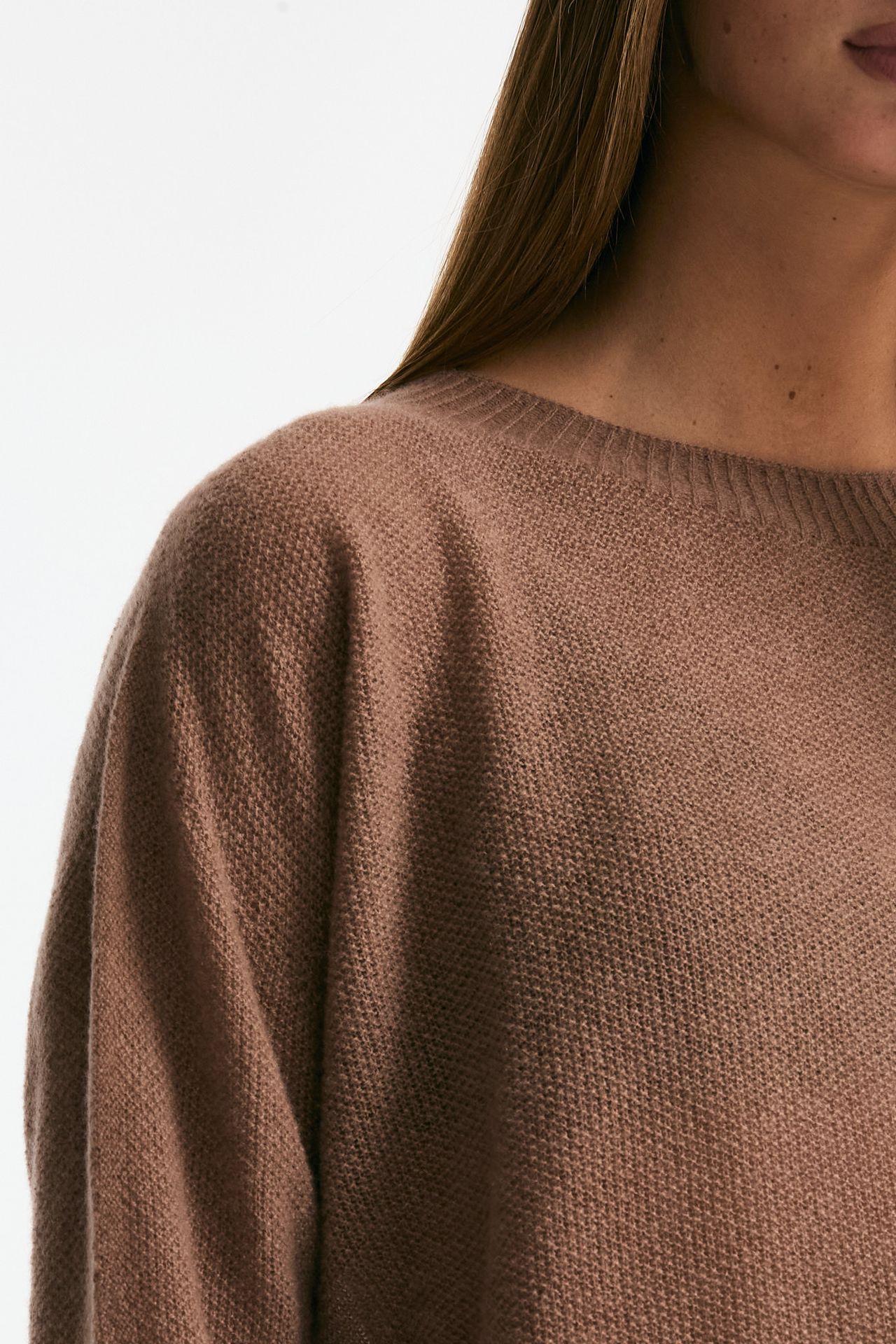 Maglia scollo in cashmere cammello women Clouds - 4