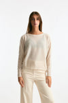 Maglia scollo in cashmere panna women Clouds - 2