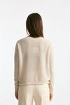 Maglia scollo in cashmere panna women Clouds - 4