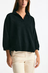 Maglia polo in cashmere nero women Clouds - 3