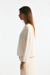 Maglia scollo in cashmere bianco women Clouds - 2
