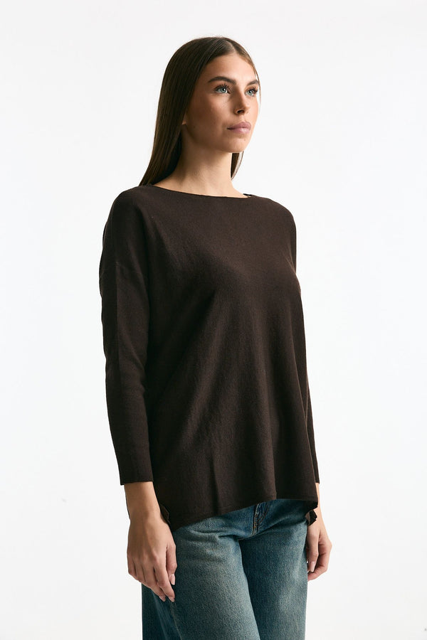 Maglia in seta e cashmere marrone women Clouds
