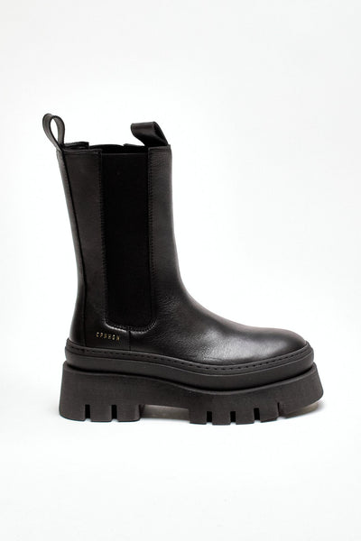 Beatles alto CPH685-BLK in pelle nero women Copenhagen