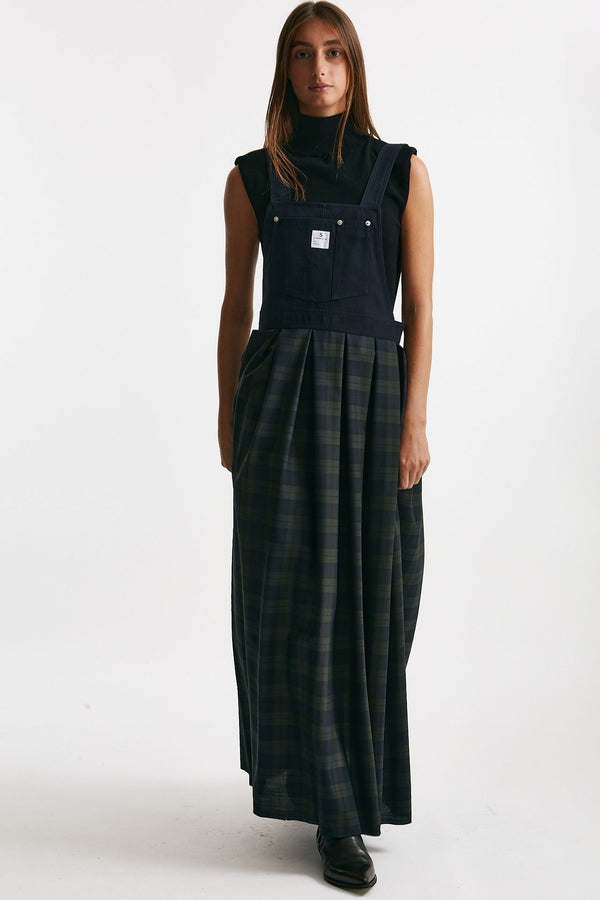 salopette tartan linton verde/blu women Department five
