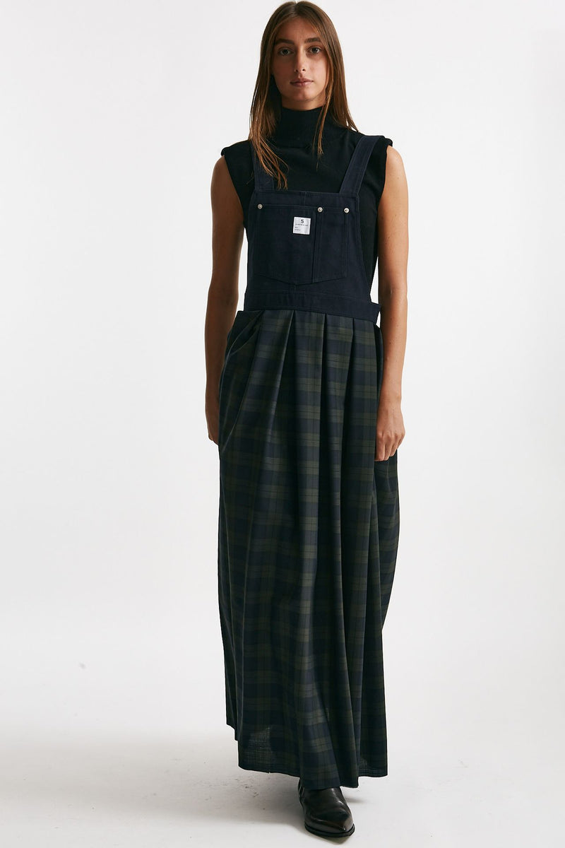 salopette tartan linton verde/blu women Department five - 1