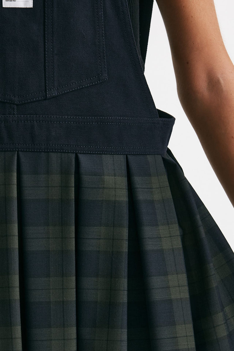 salopette tartan linton verde/blu women Department five - 7