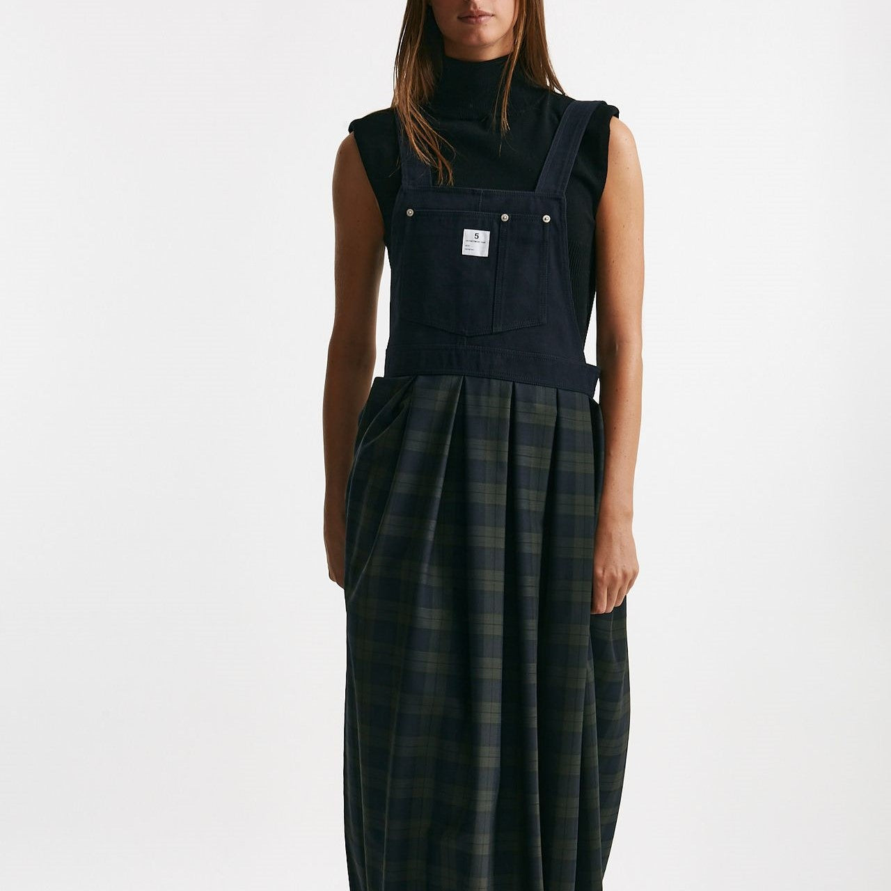 salopette tartan linton verde/blu women Department five - 9